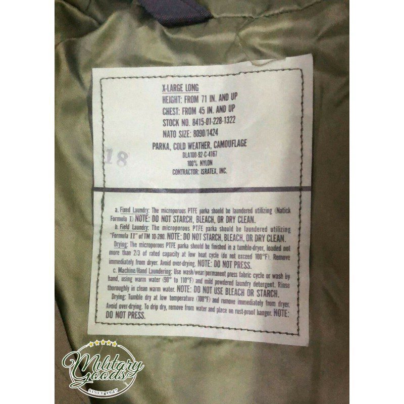 Parka Militare Esercito Americano Woodland ECWCS - immagine 7
