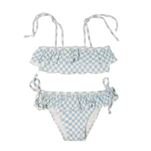 MINI BRIGITTE SCACCO AZZURRO