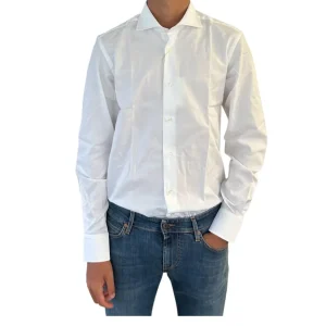 Camicia Uomo in cotone armaturato Bianco