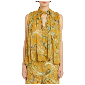 Camicia in crepe di viscosa Fantasia