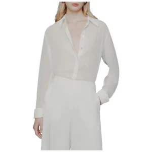 Camicia in georgette Bianco