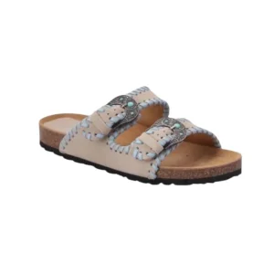 Sandali Buckle Beat Suede Visone sky