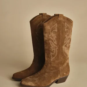 Texano CLAURYS camoscio alto.