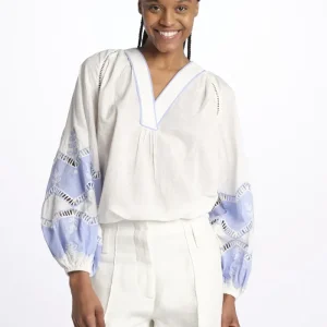 Camicia RENOVO ricamo intarso bicolore