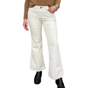 Pantalone Bellona in velluto Ecru