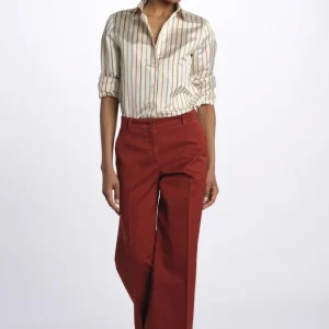 Pantalone MELODY D cropped cotone tinto capo