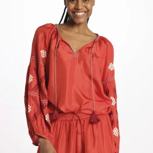 WESTEND silk top manica ricamata by milaura.