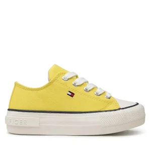 Sneakers gialla Low Cut Lace-Up TOMMY HILFIGER